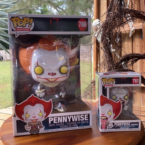 IT Chapter Two Funko Pop Pennywise Large #786 and Pennywise Funhouse #781 set 🤡